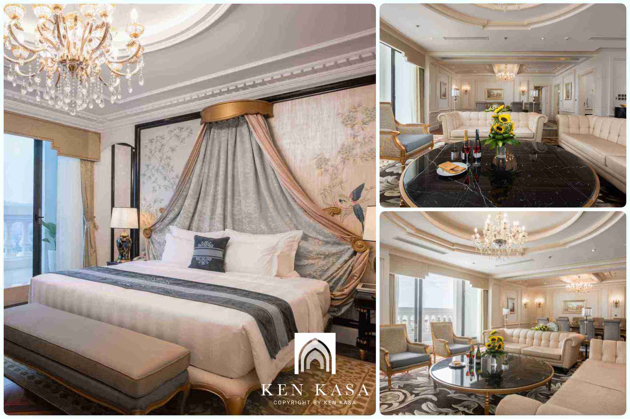 Mẫu phòng ngủ khách sạn tân cổ điển Melia Vinpearl 